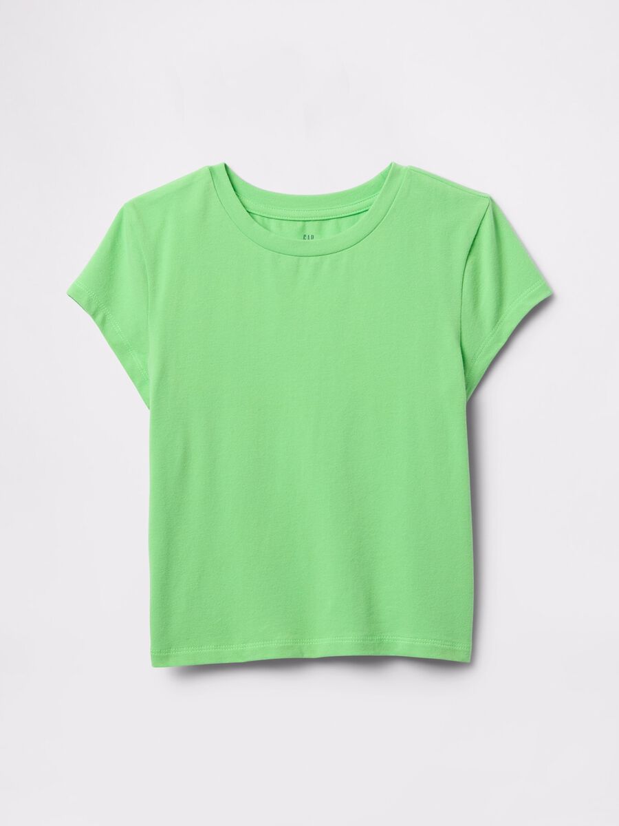 Green stretch cotton T-shirt_2