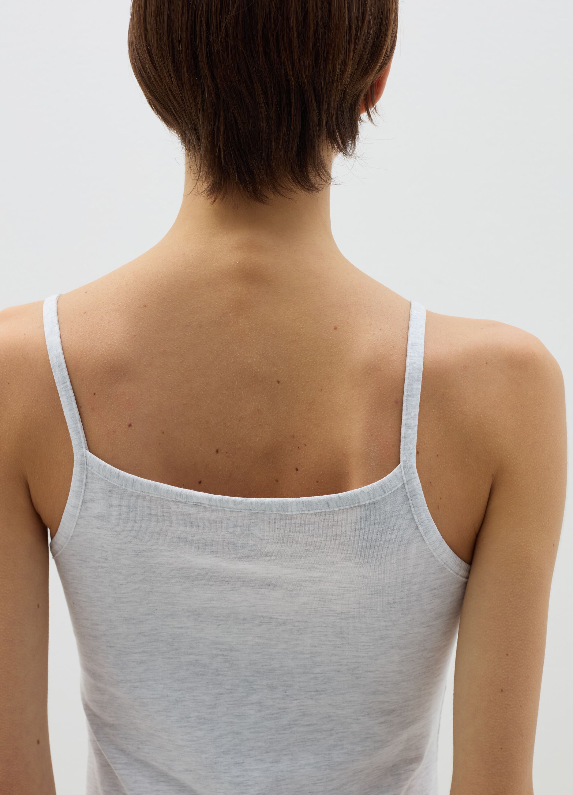 Two-pack stretch cotton vests