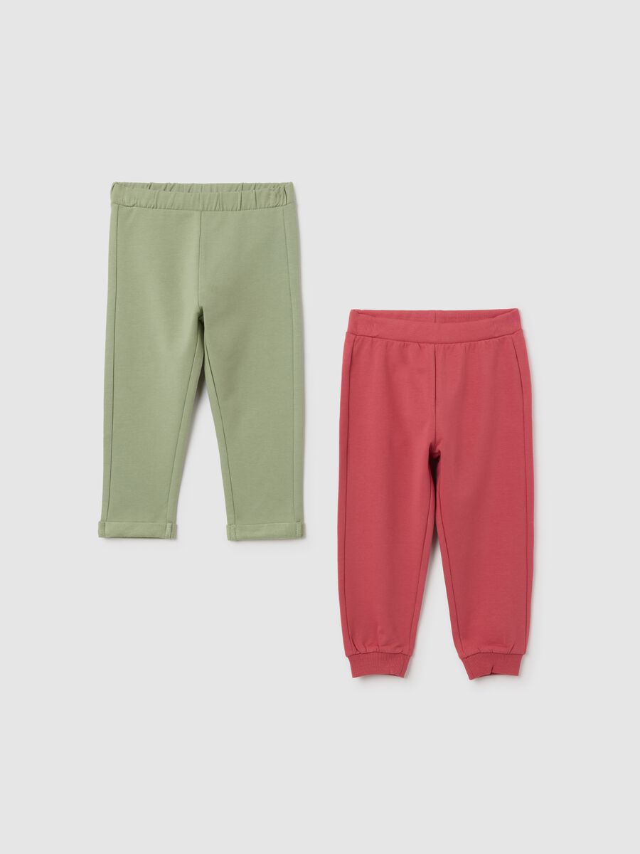 Pink Stretch Trousers for Girls_0