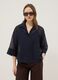 Blue long-sleeve viscose-blend blouse, regular fit_2