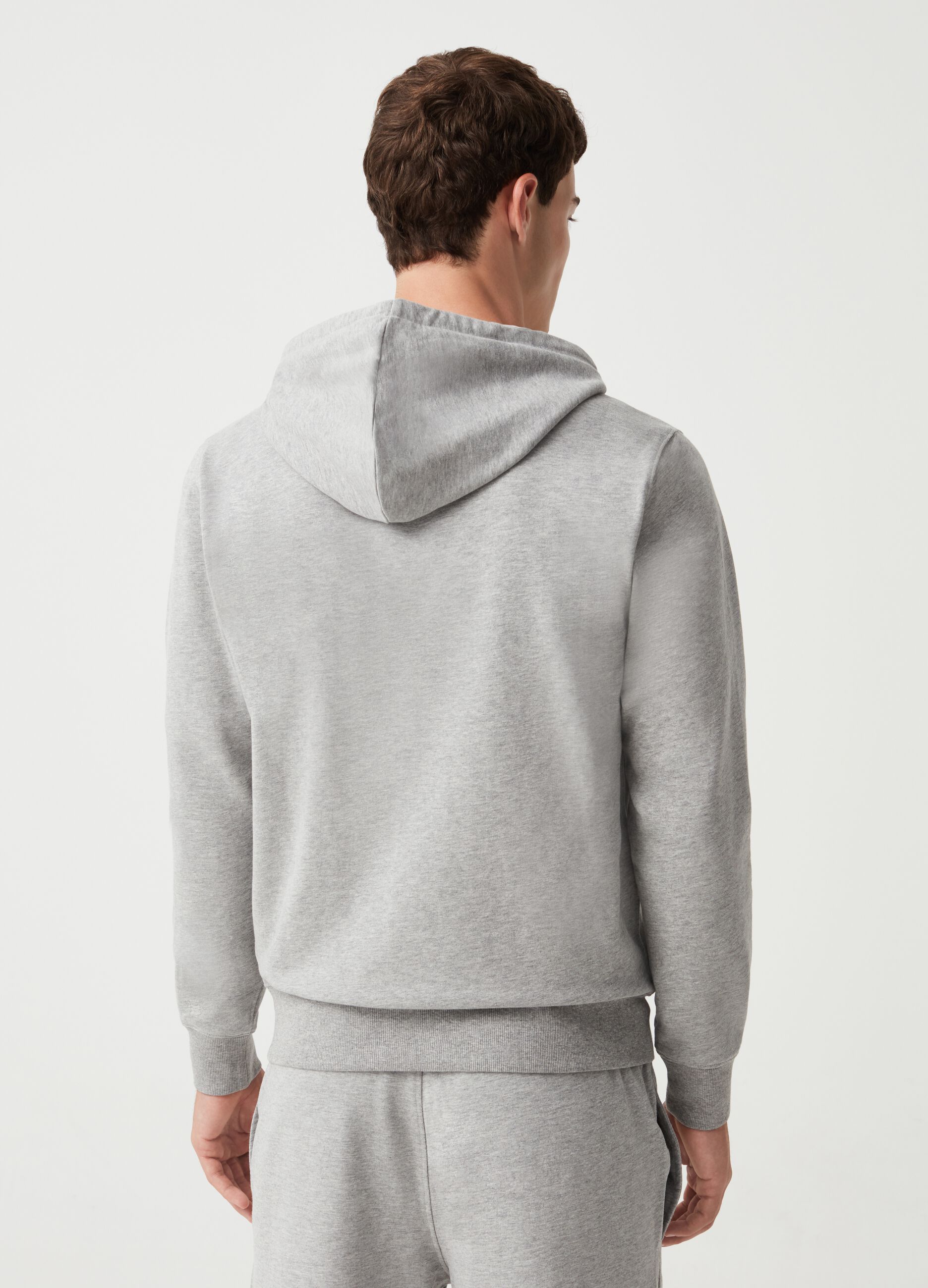 Full-zip in felpa con cappuccio_2