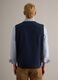 Blue regular fit gilet with zip and front pockets_2