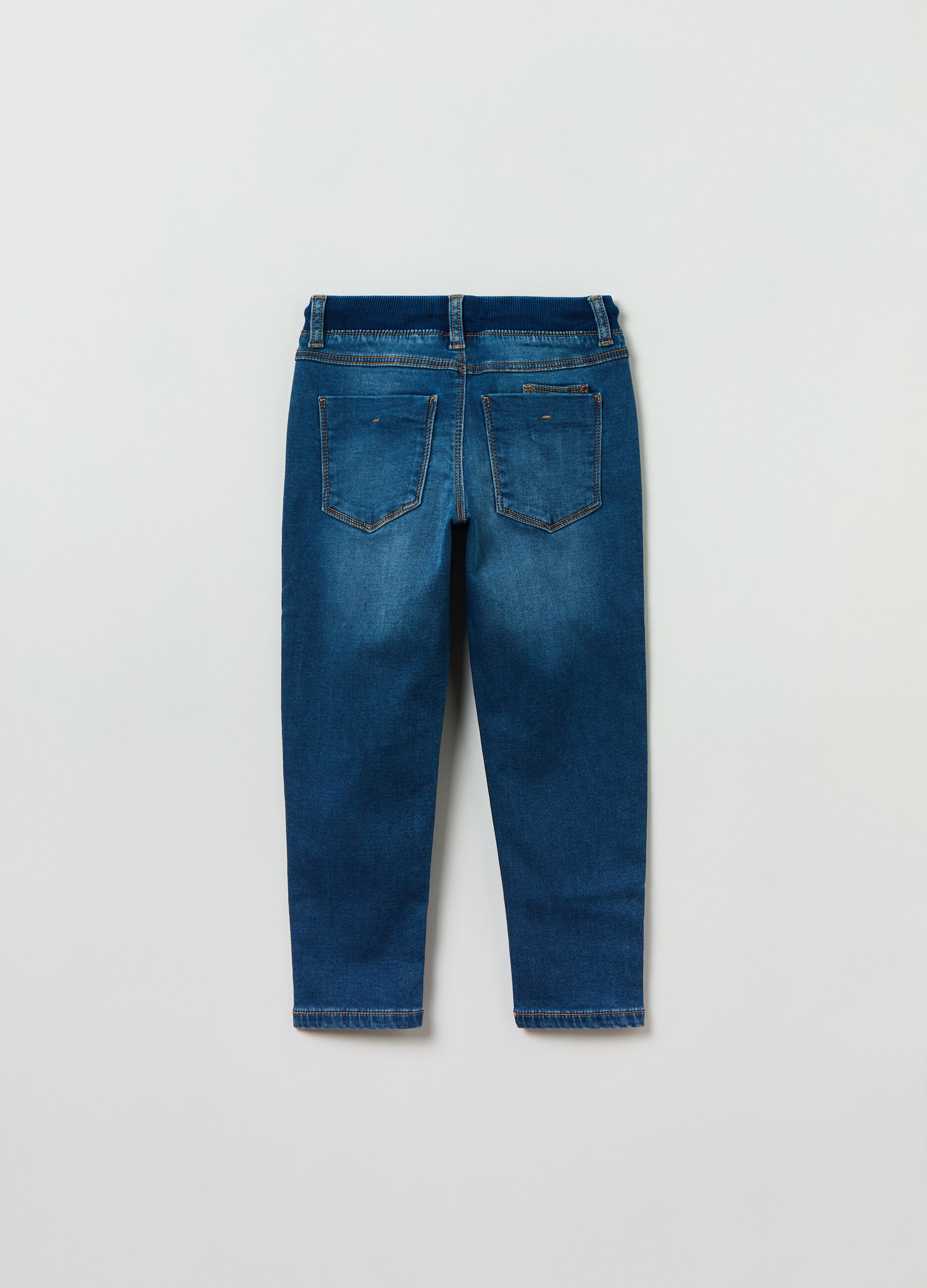 Joggers tapered fit in denim_1