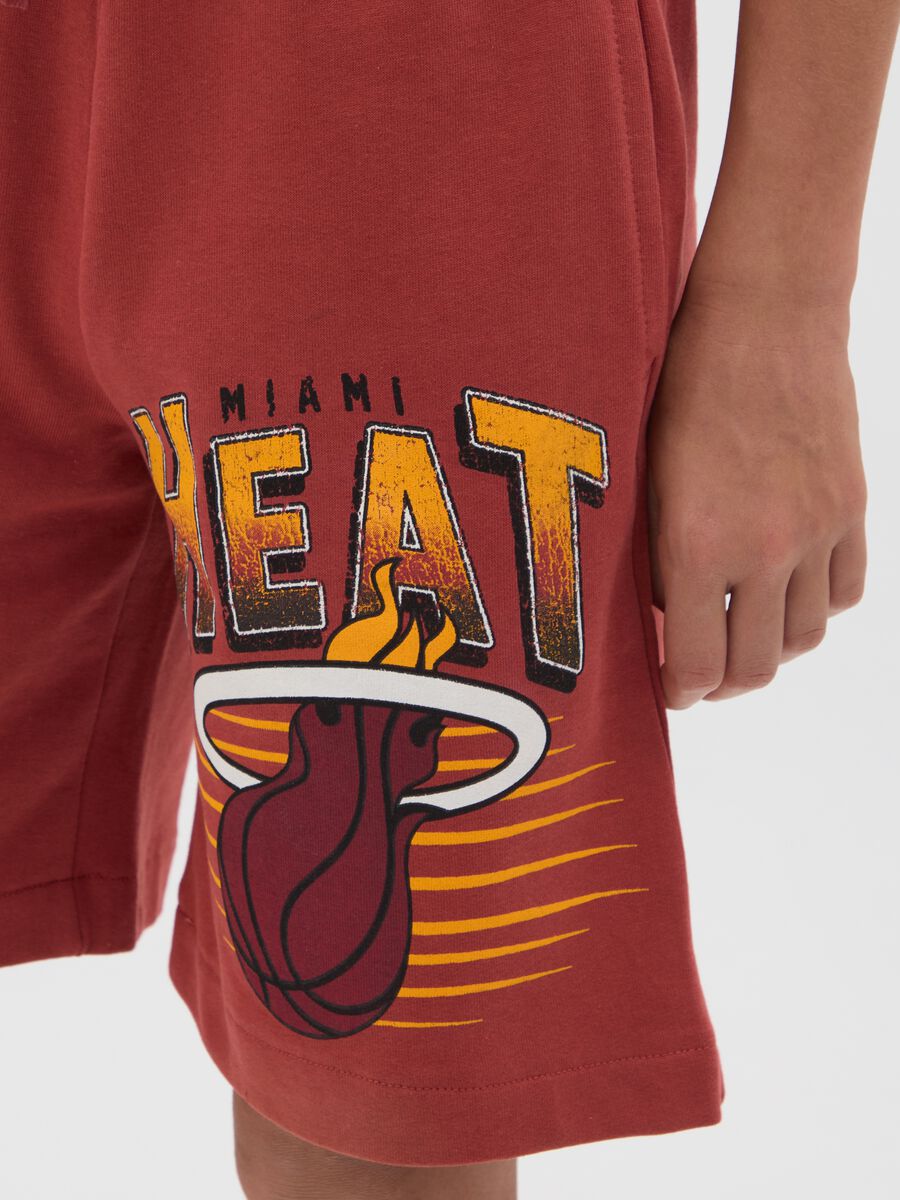 Children's red cotton NBA shorts_3