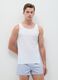 Men's White Pure Cotton Vest_0