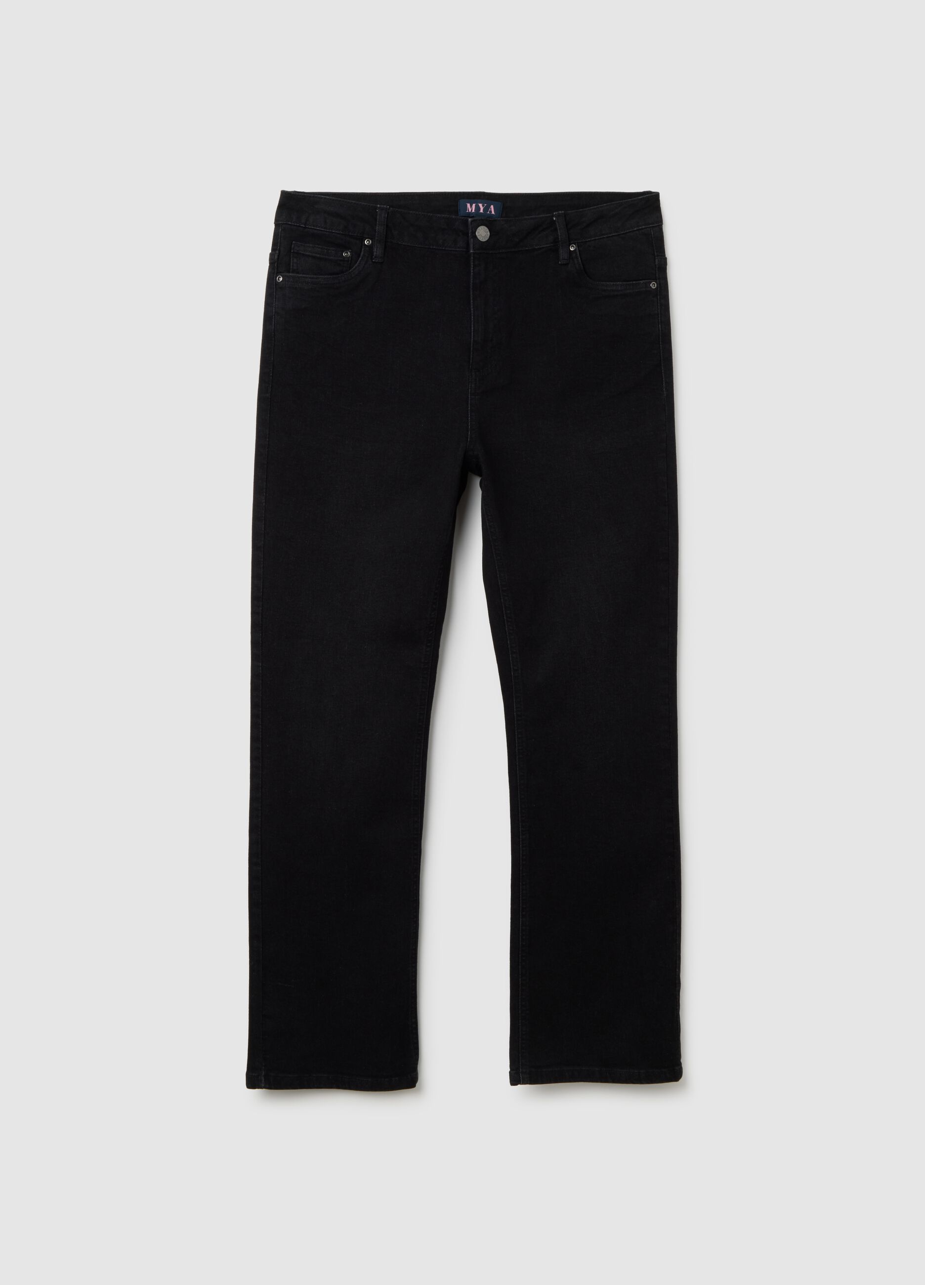 Black Stretch Bootcut Trousers