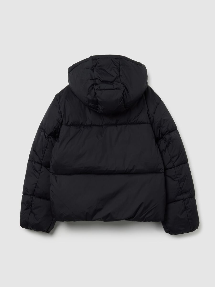 The Iconic Black Puffer Jacket for Girls with Hood_1