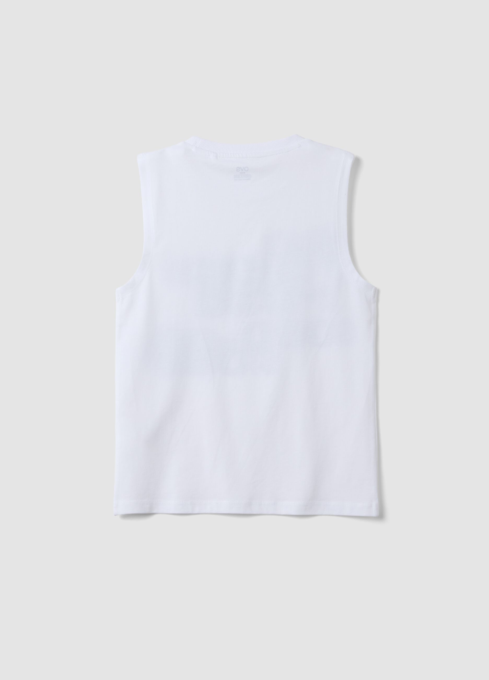 White organic cotton tank top