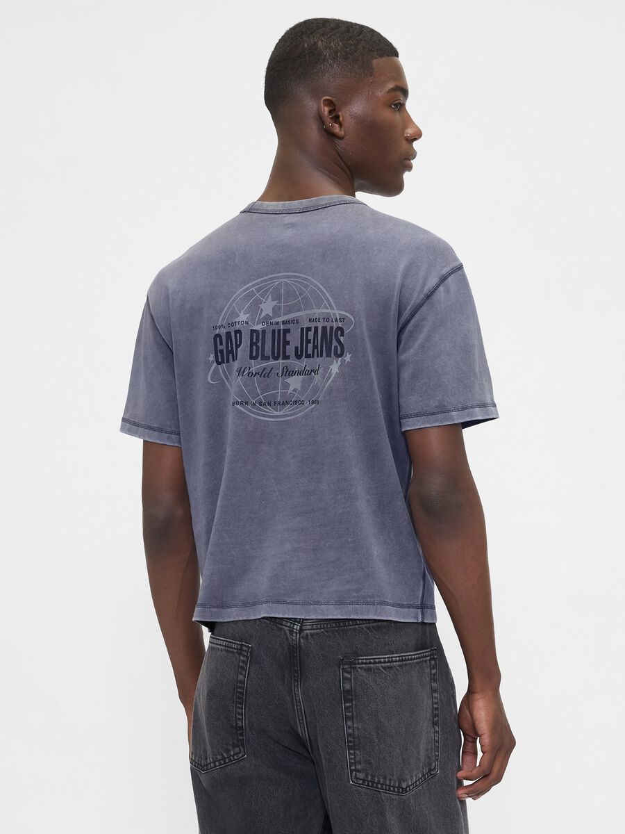 Blue Short-Sleeve Cotton T-Shirt_2