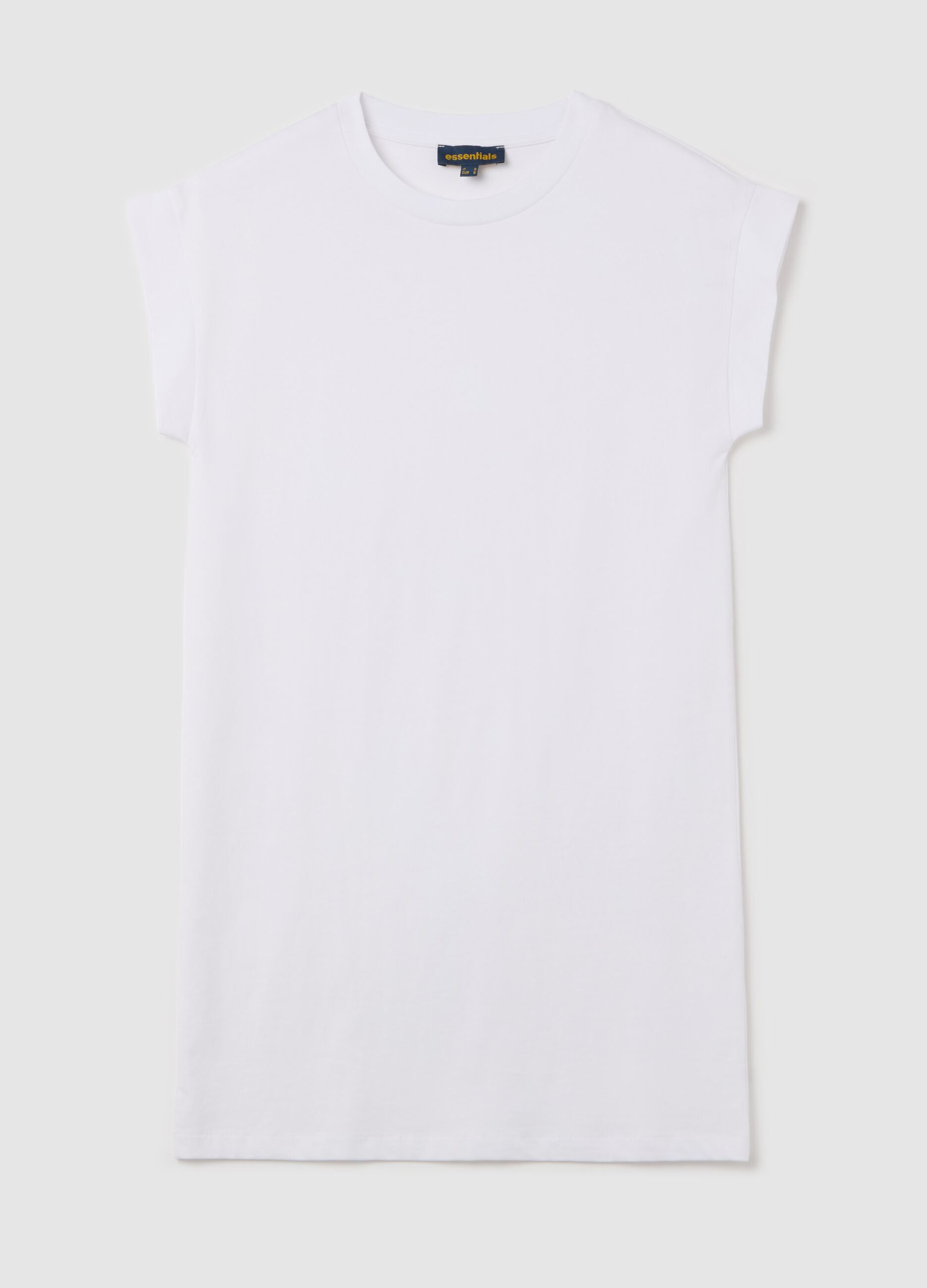 Abito t-shirt Essential in cotone bianco
