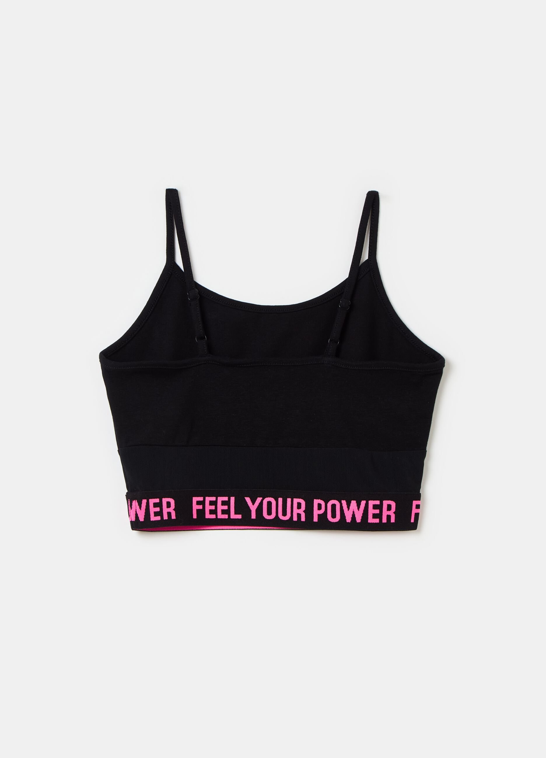 Tank top con stampa lettering