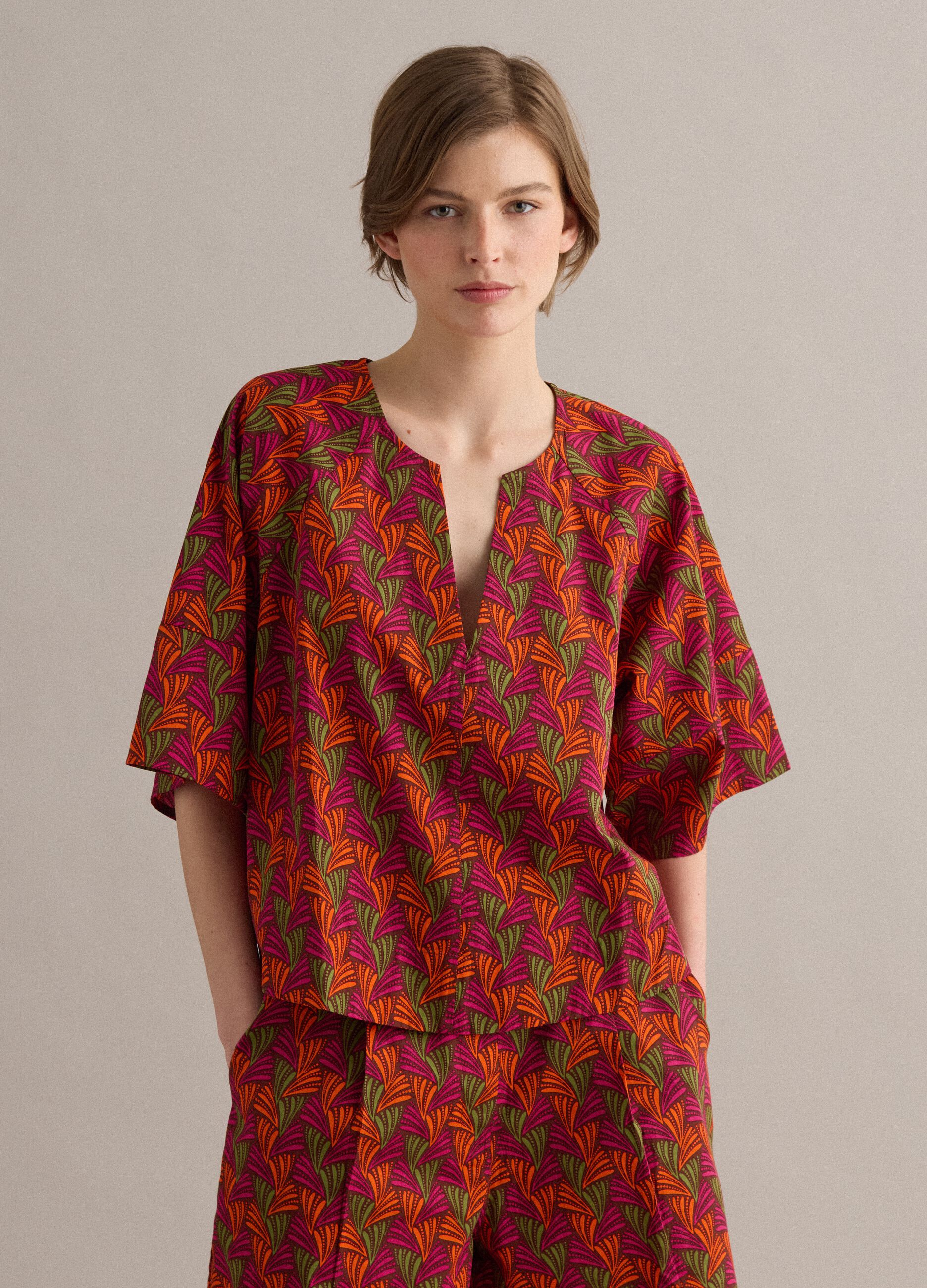 Multicolour pure cotton shirt