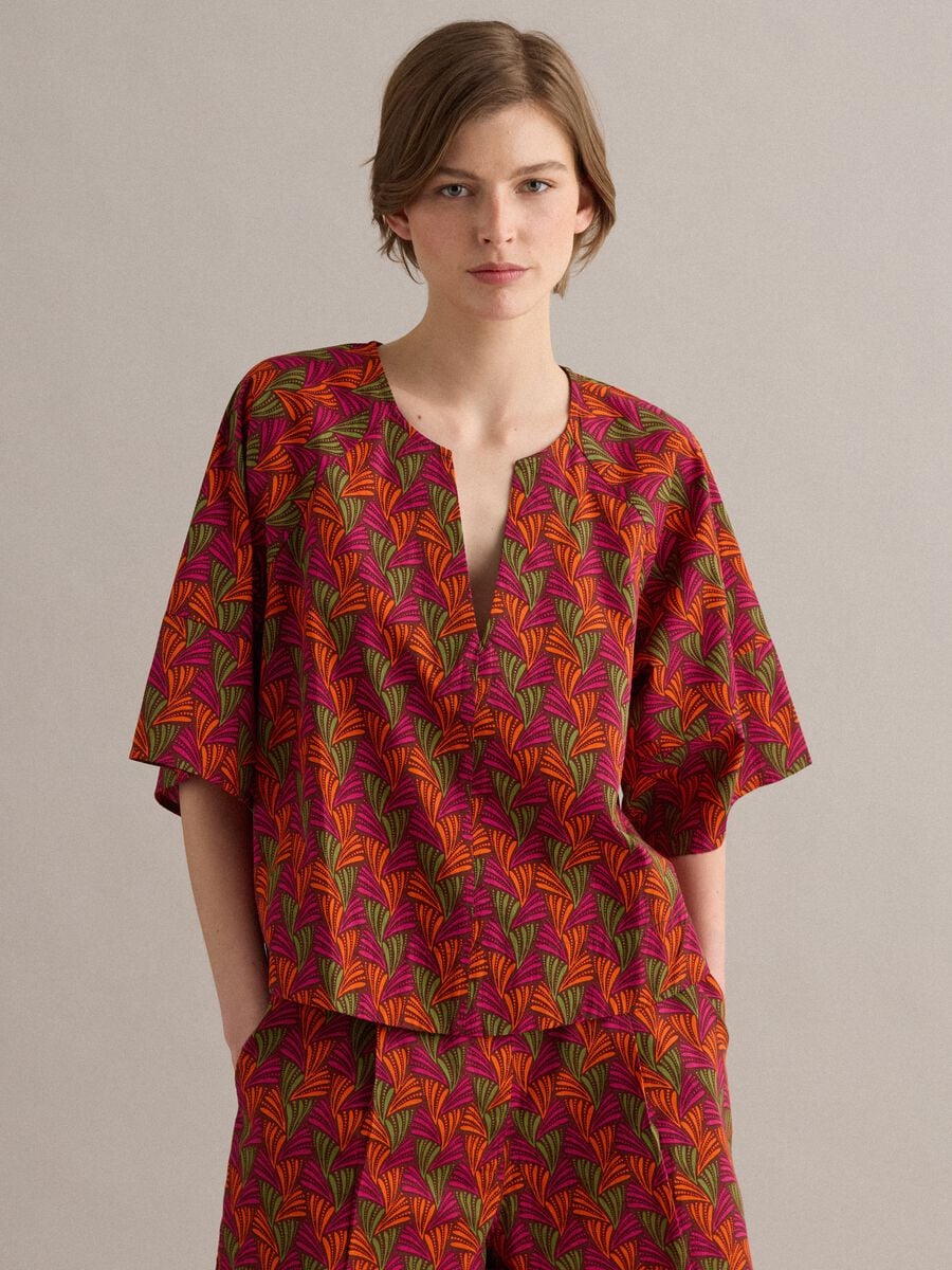 Multicolour pure cotton shirt_1