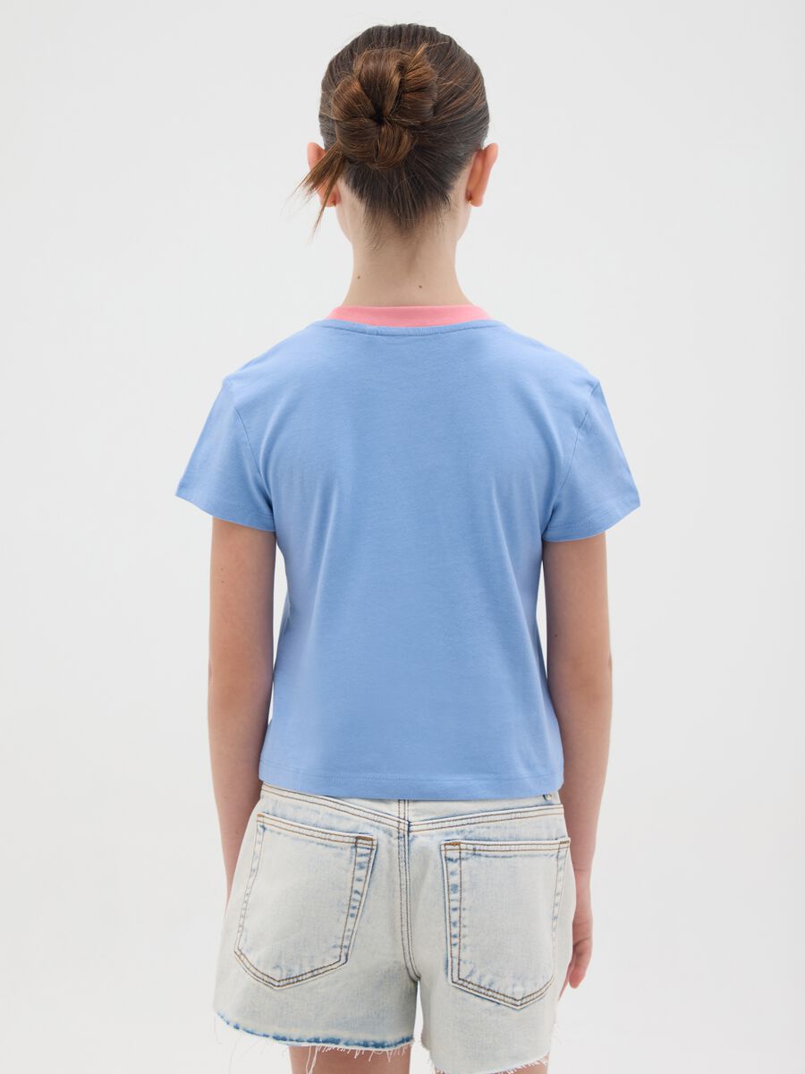 T-shirt azzurra stampa "Venice Beach"_1