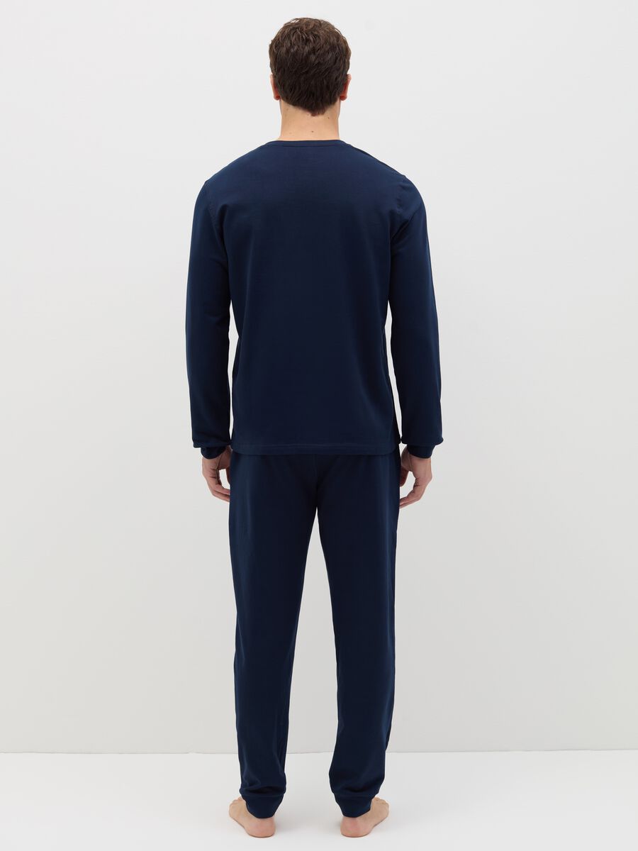 Supima cotton pyjamas with granddad neckline_3