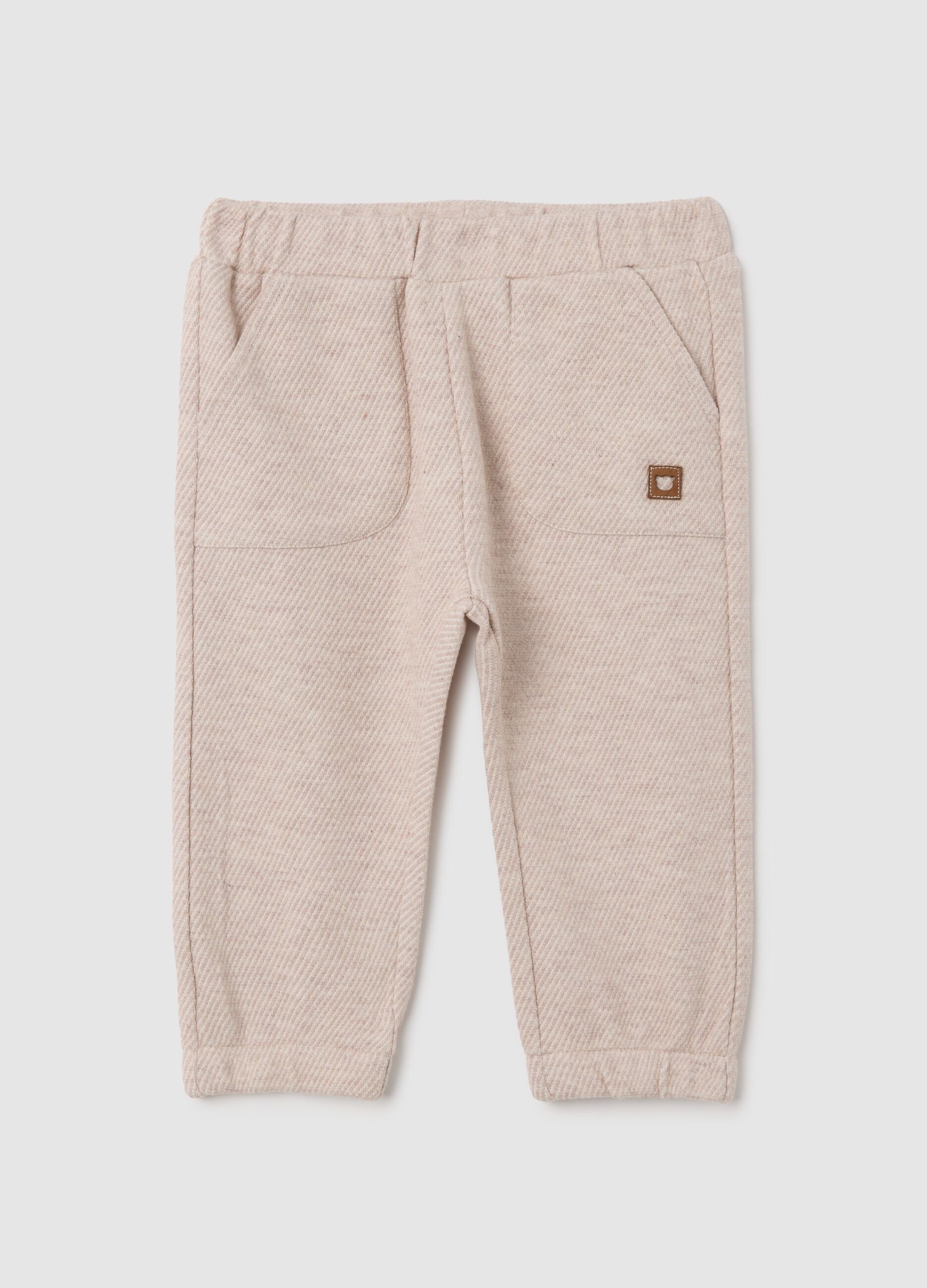 Baby Boys' Beige Cotton Trousers
