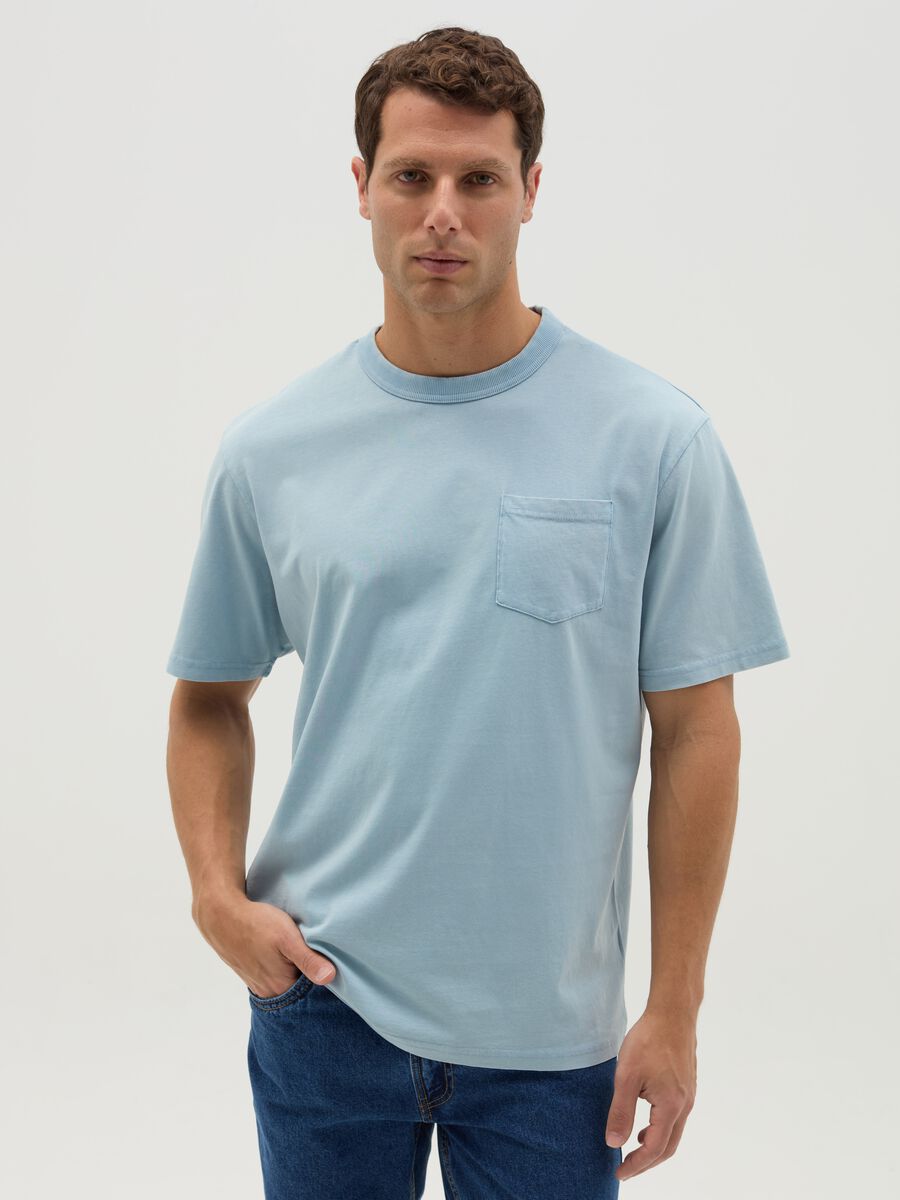 Relaxed-fit T-shirt in cotton with pocket_0