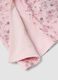 Pink floral organic cotton hooded bathrobe for baby girl_3