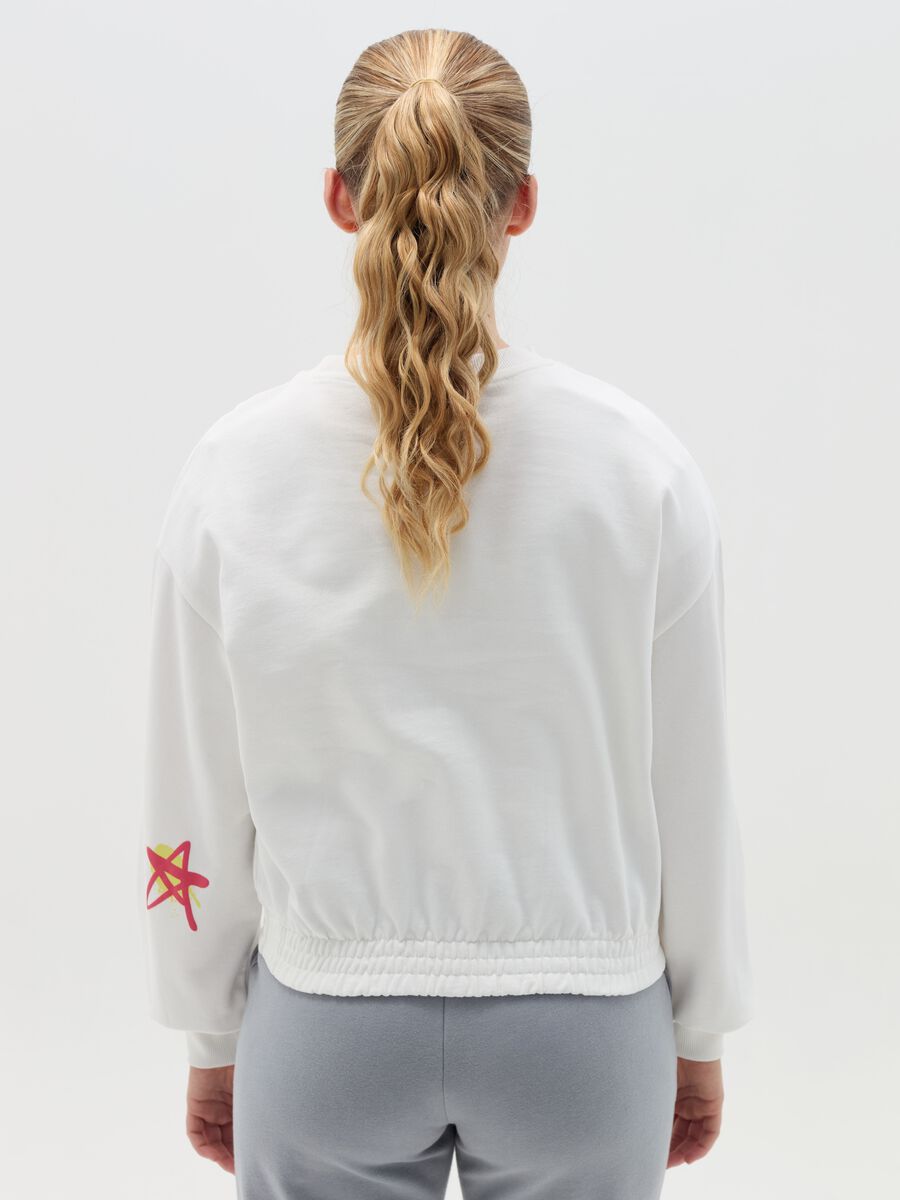 Felpa in French Terry con stampa Topolino_1