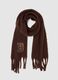 Brown Mixed Fabric Scarf_0