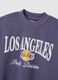 Purple cotton blend sweatshirt with Los Angeles Lakers print_5