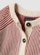 Cardigan bianco in puro cotone a coste con girocollo_5