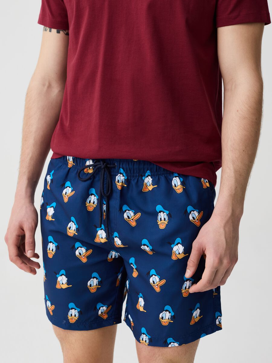 Swimming trunks with Donald Duck print_1