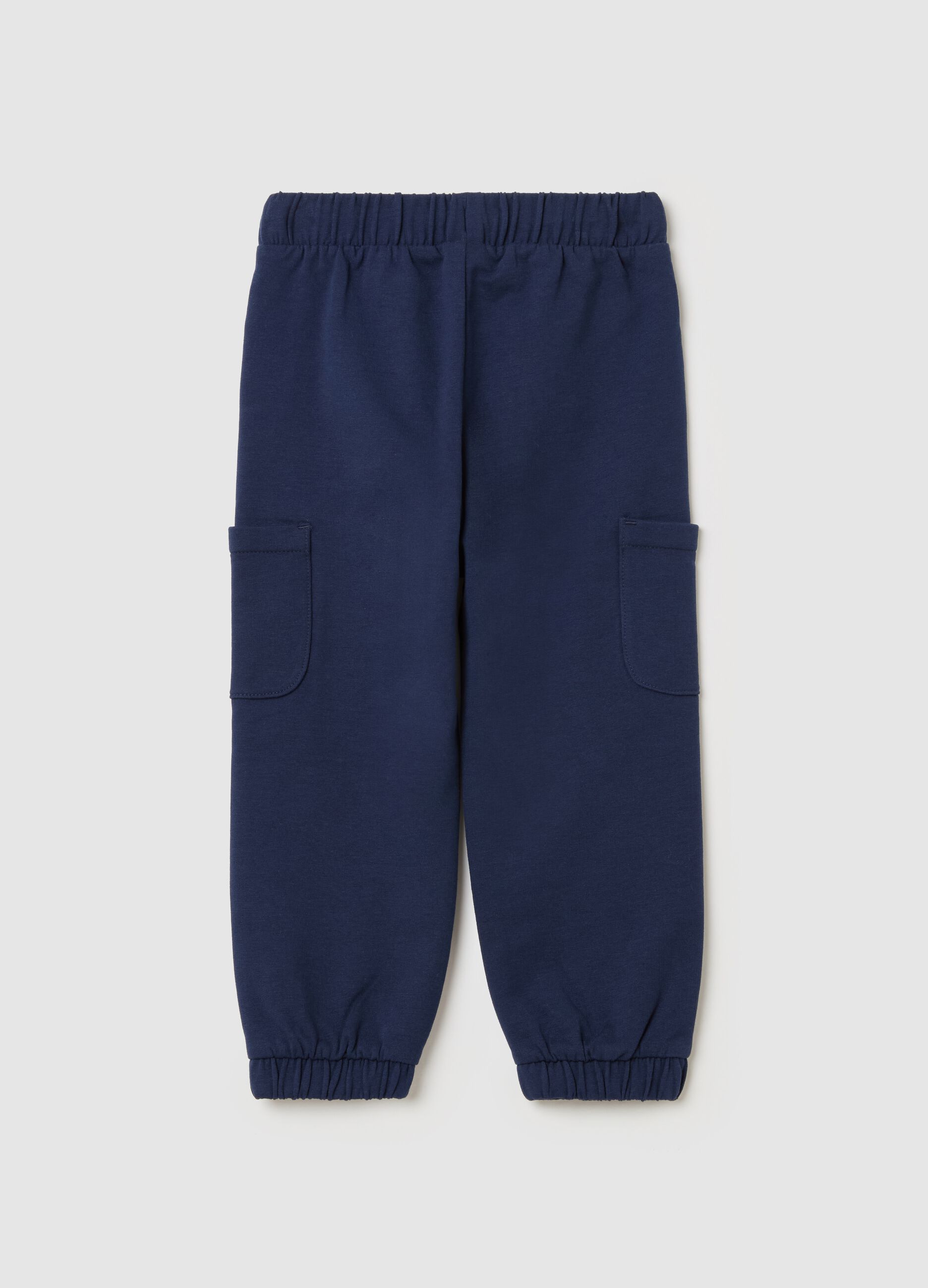 Jogger trousers for girls in stretch cotton