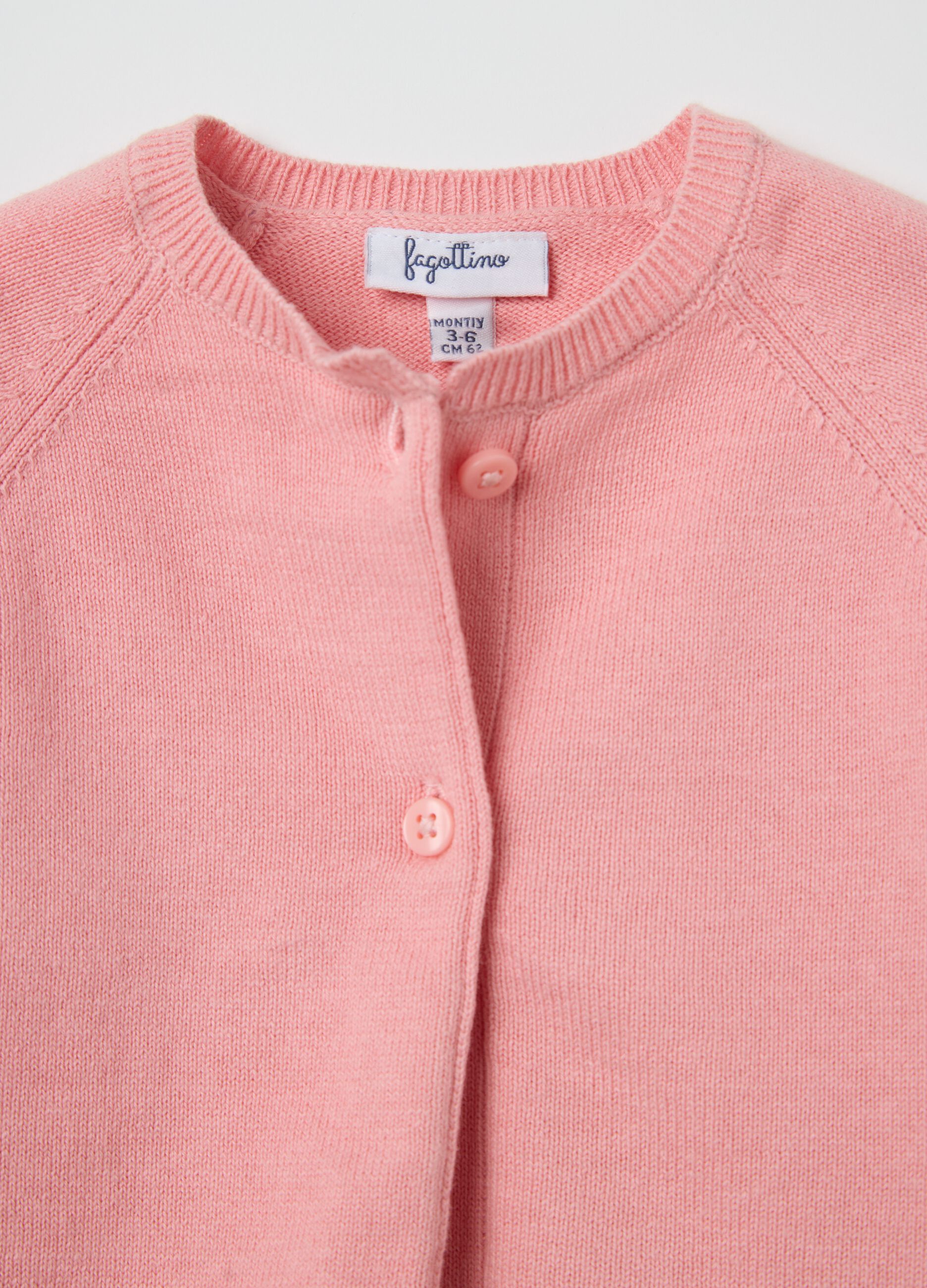 Pink cardigan in cotton