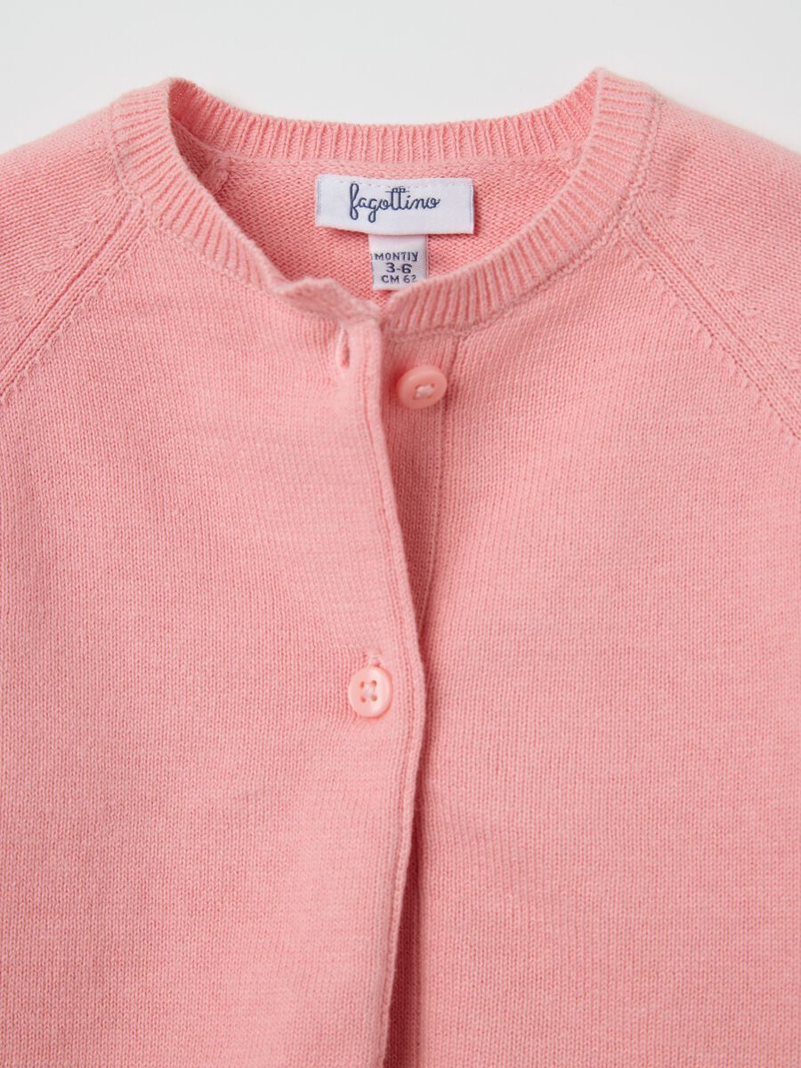 Pink cardigan in cotton_3