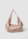 Pink shoulder bag in a cotton and viscose blend_0