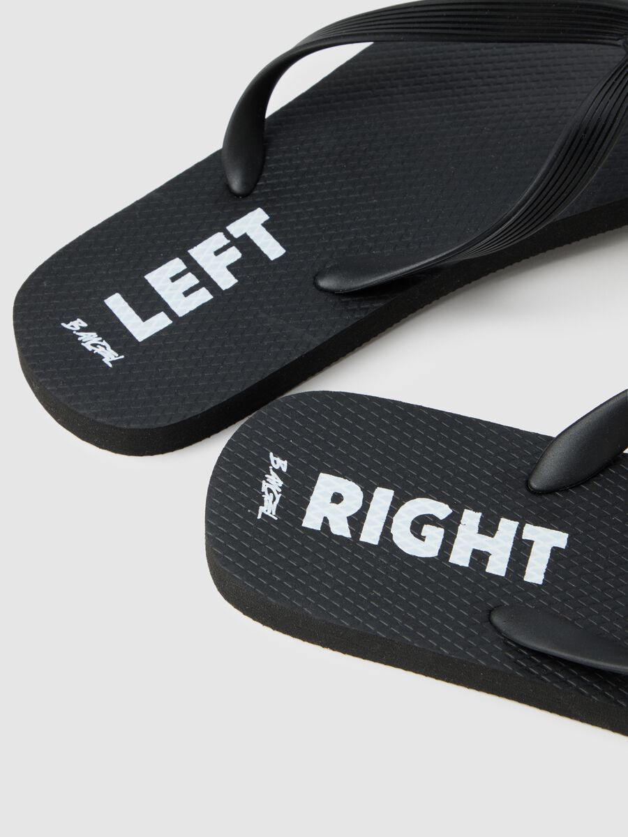 Men's black flip-flops with logo_2