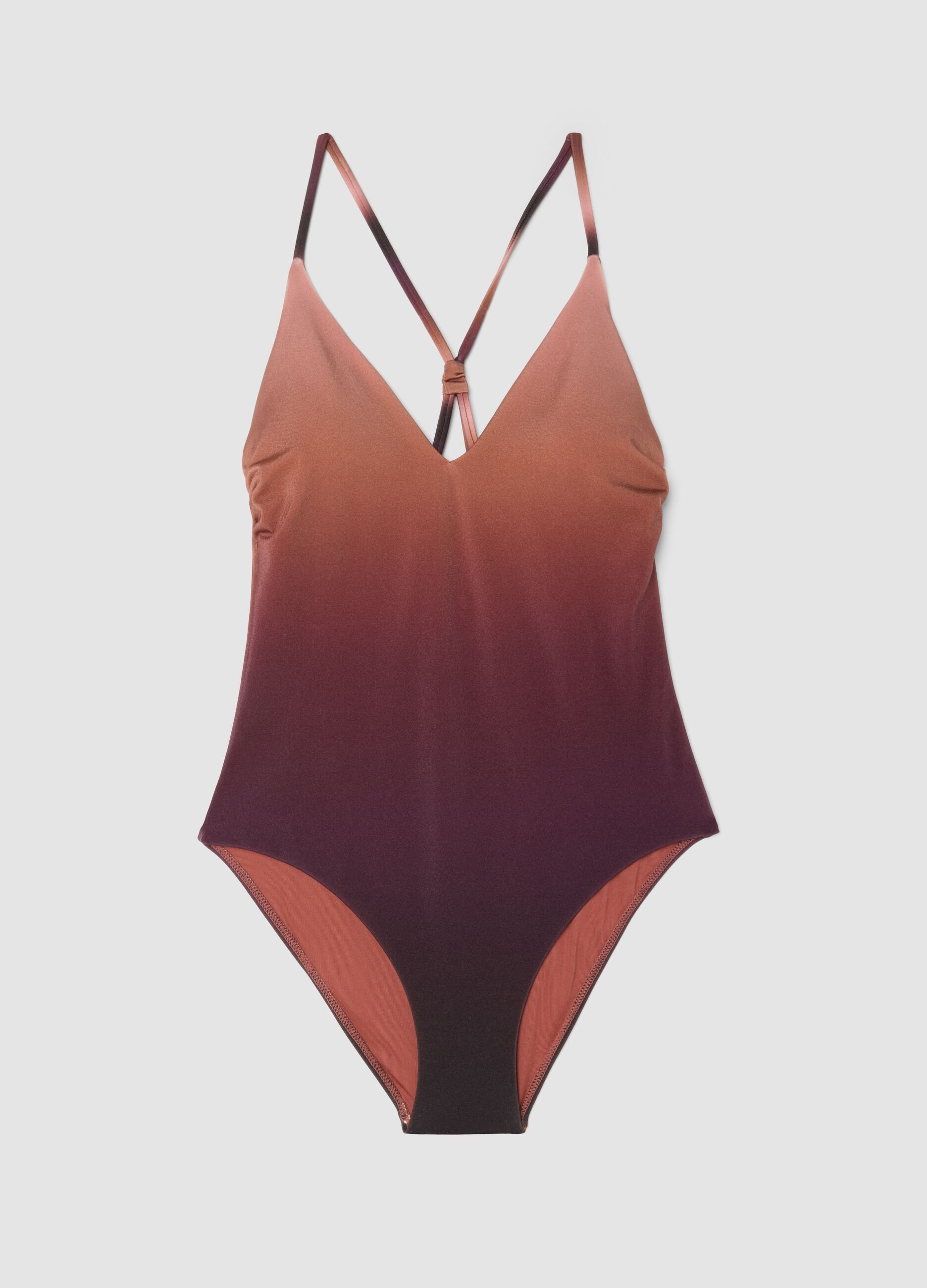 Pink gradient stretch swimsuit