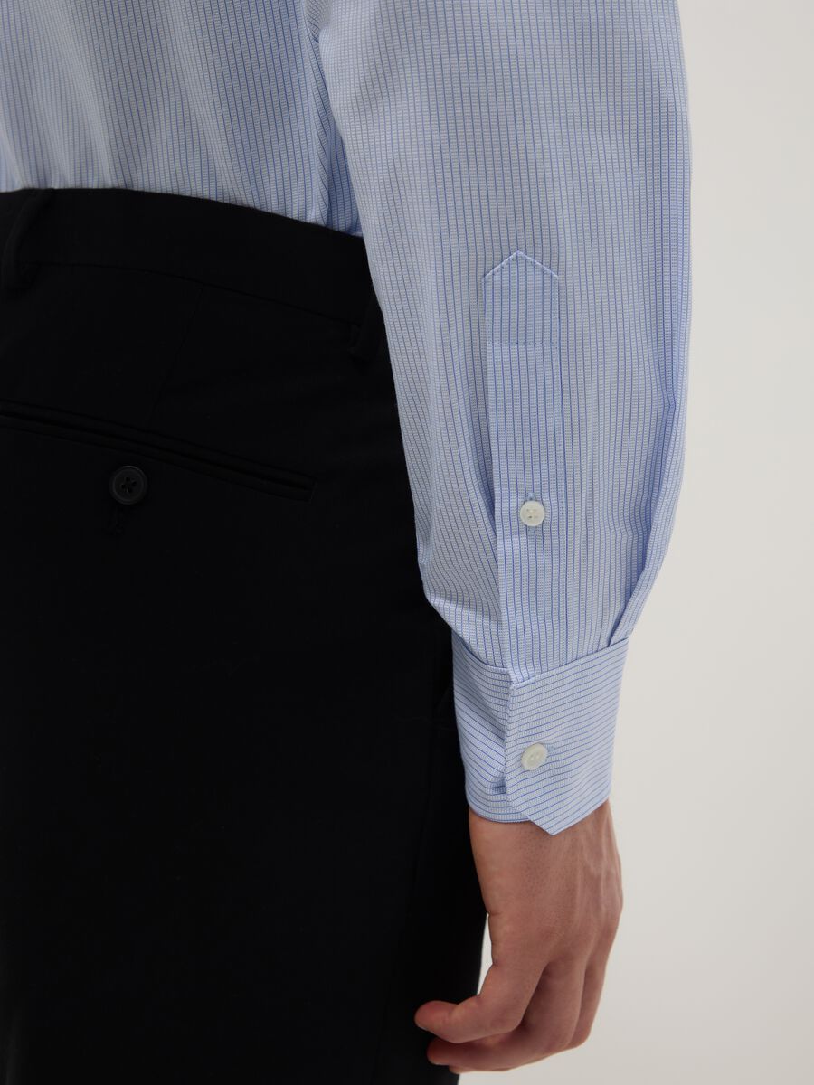 Multicolour striped pure cotton shirt - regular fit_3