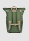 Green roll-top backpack with pockets_1