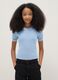 Girl's slim fit striped light blue t-shirt_0