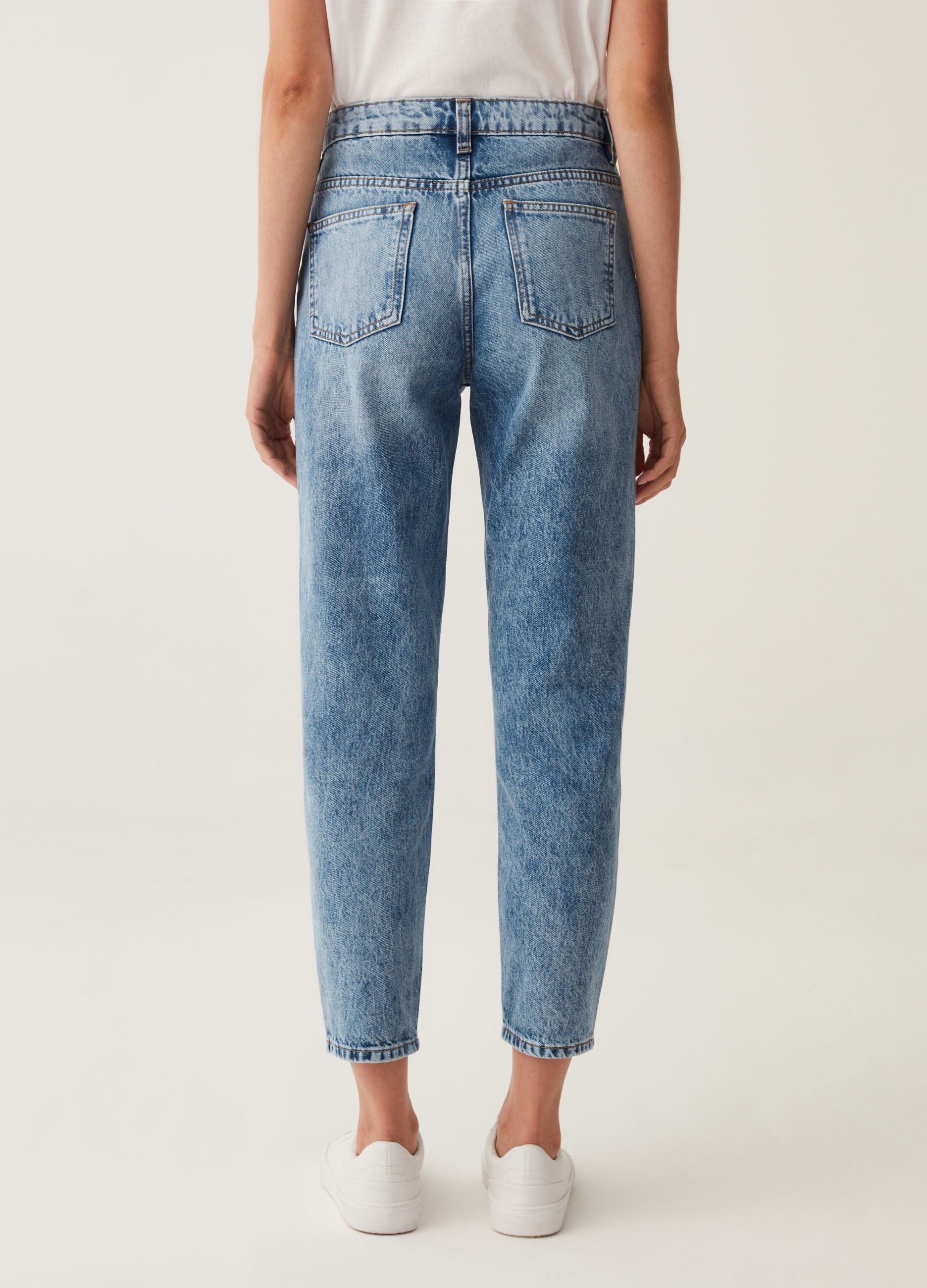 Jeans mom fit slim cinque tasche_2
