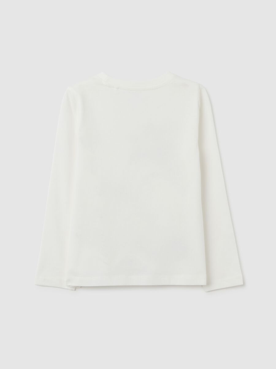 White regular fit pure cotton girl's top_1
