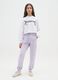 Girl's purple pure cotton regular fit trousers_0