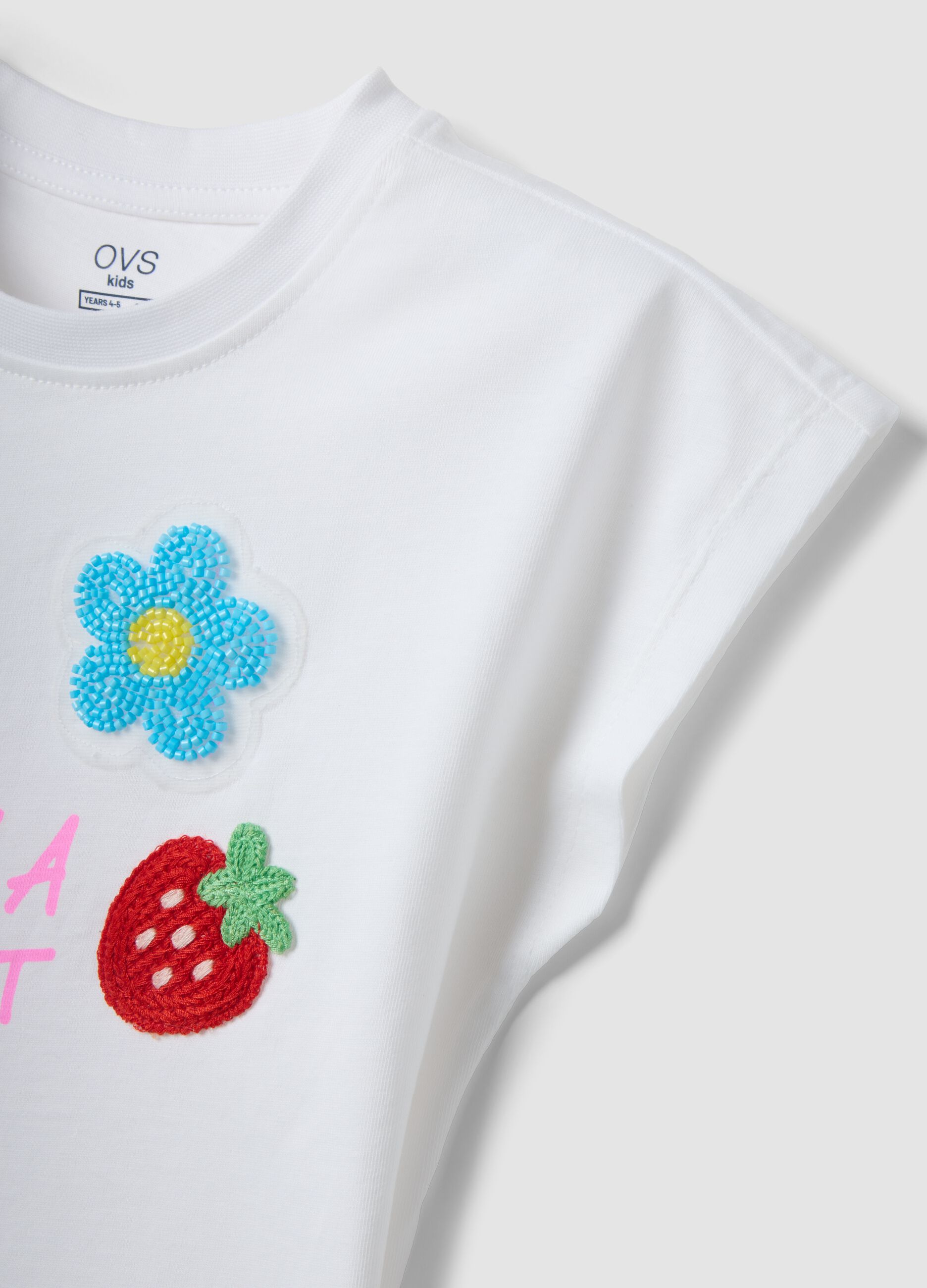 White short-sleeved pure cotton T-shirt