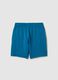 Children's regular fit blue short joggers in pure cotton_1