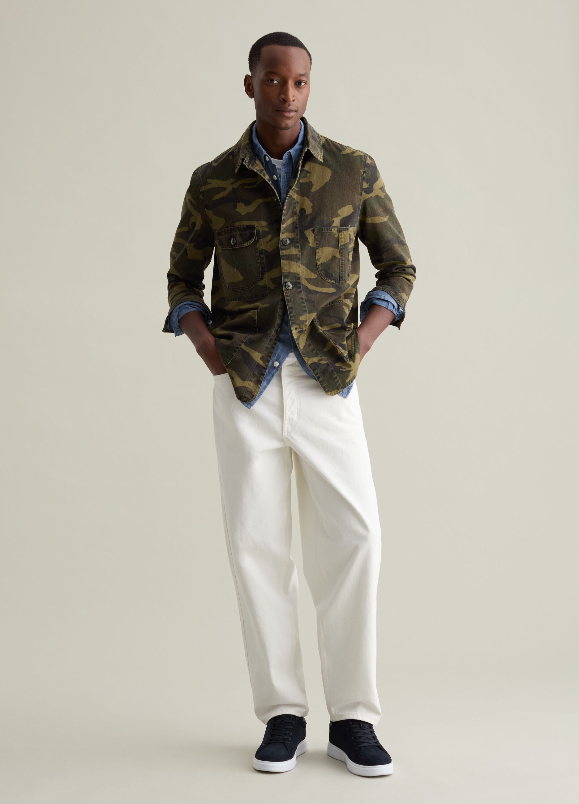 Shacket in cotone camouflage