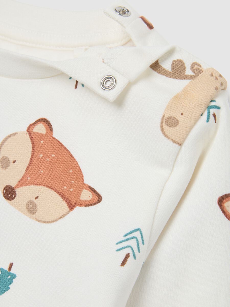 Multicolour newborn pyjama in pure cotton regular fit_2