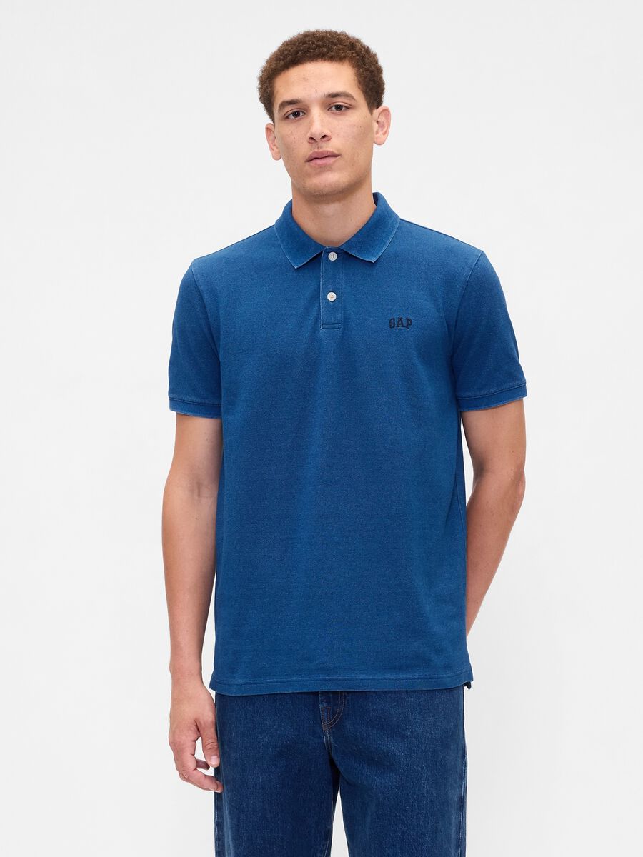 Polo elasticizzata a maniche corte_0