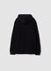 Black organic cotton hoodie with racing prints, relaxed fit_1