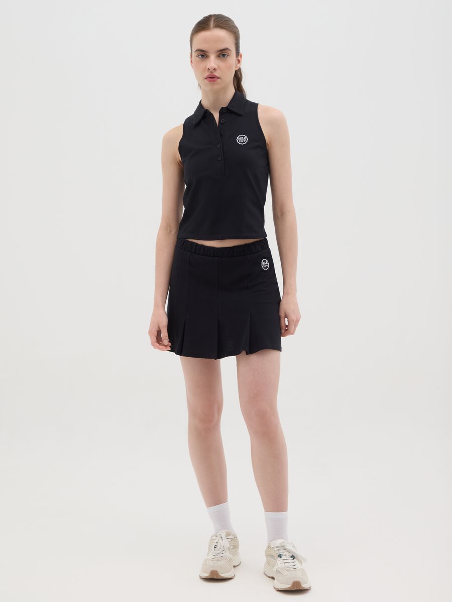 Women's black regular fit top_1