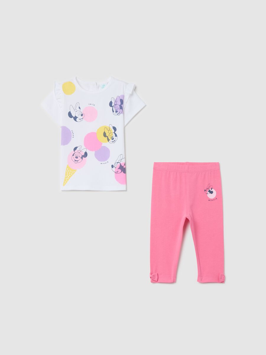 Jogging set con volant e stampa Minnie_0