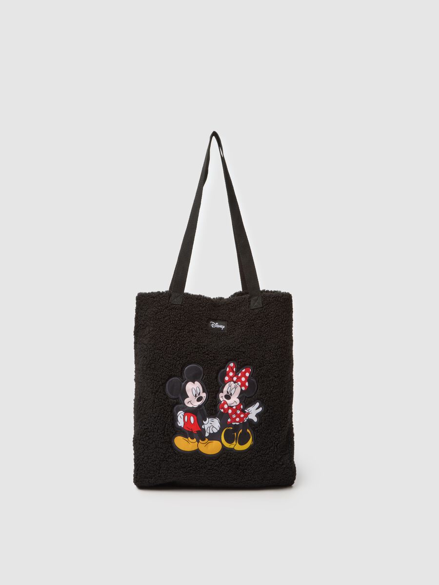 Black Shoulder Bag with Disney Embroidery_0