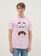 Multicolour pure cotton tie-dye regular fit T-shirt with Patrick Star_2