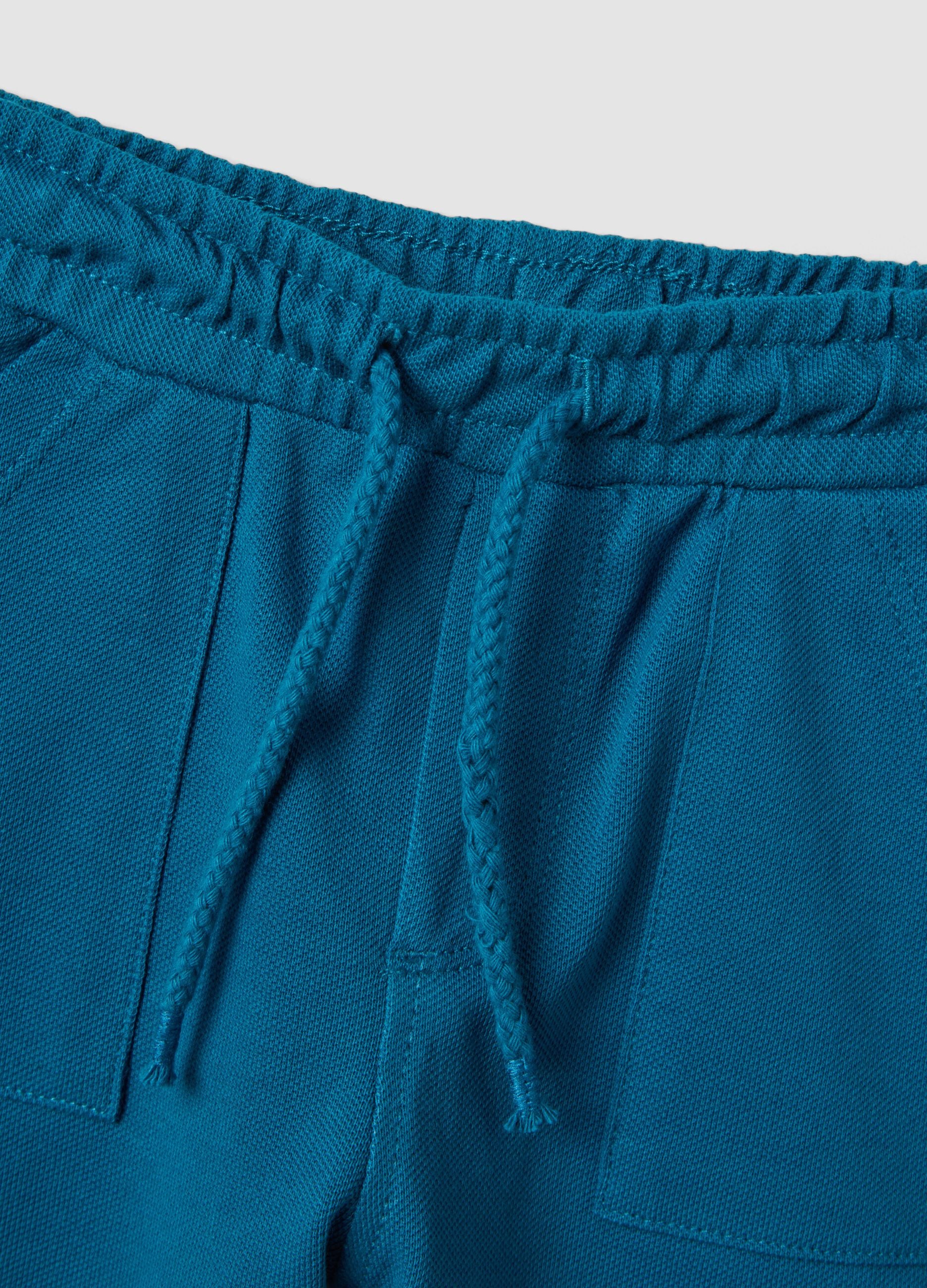 Blue Organic Cotton Shorts